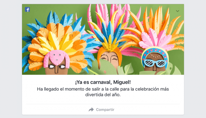 Imagen - Facebook nos permite felicitar el carnaval
