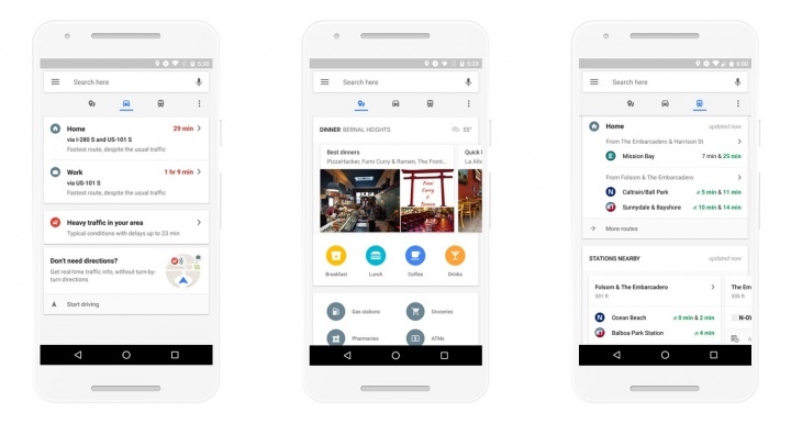 Imagen - Google Maps ahora muestra información útil en su barra de navegación