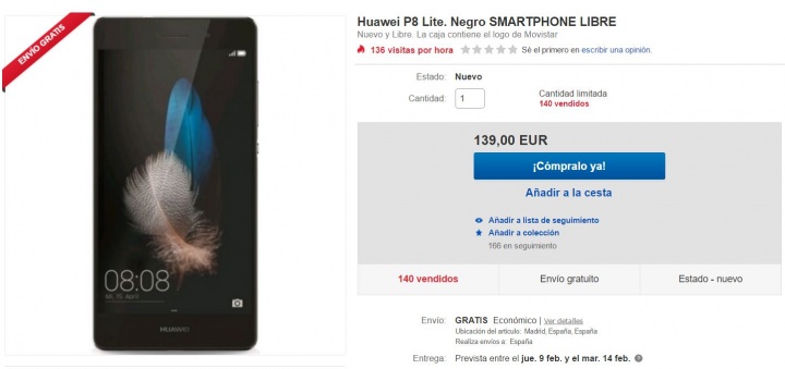 Imagen - Oferta: Huawei P8 Lite por solo 139 euros