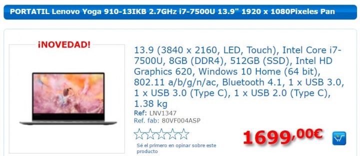 Imagen - 5 tiendas d&oacute;nde comprar el Lenovo Yoga 910