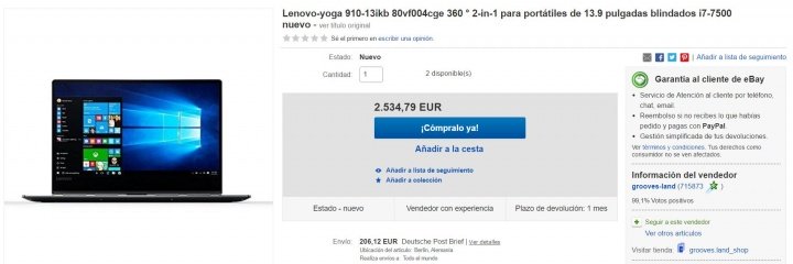 Imagen - 5 tiendas d&oacute;nde comprar el Lenovo Yoga 910