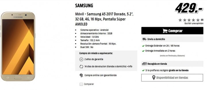 Imagen - 5 tiendas donde comprar el Samsung Galaxy A5 (2017)