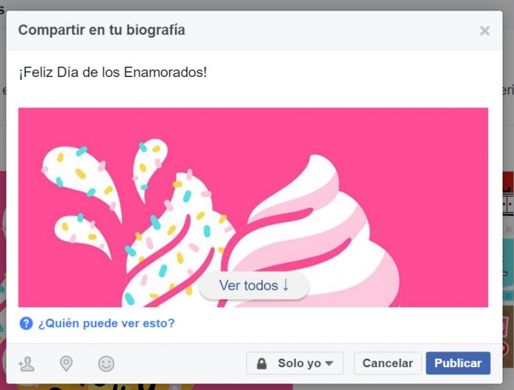 Imagen - Felicita el Día de San Valentín en Facebook a través de una tarjeta personalizada