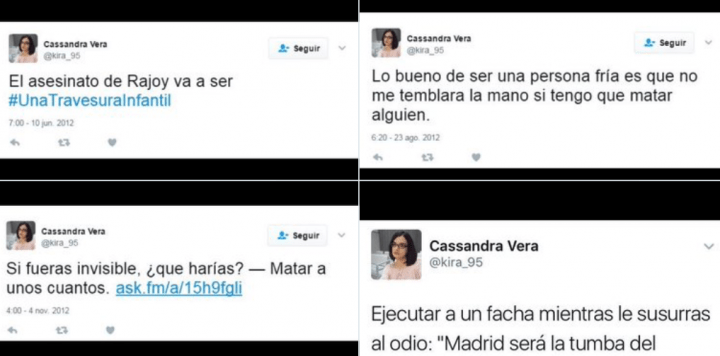 Imagen - Cassandra Vera es condenada a la cárcel por 13 tweets