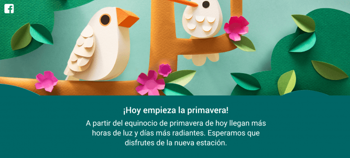 Imagen - Facebook celebra la llegada de la primavera