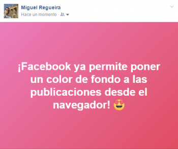 Imagen - Facebook ya permite poner color de fondo a las publicaciones desde el navegador
