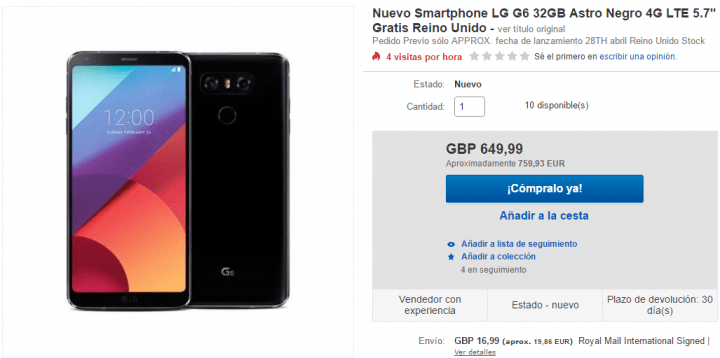 Imagen - D&oacute;nde comprar el LG G6