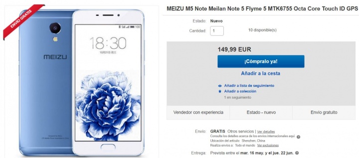 Imagen - D&oacute;nde comprar el Meizu M5 Note