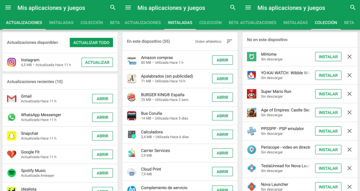 Imagen - Google Play actualiza la pesta&ntilde;a de Actualizaciones