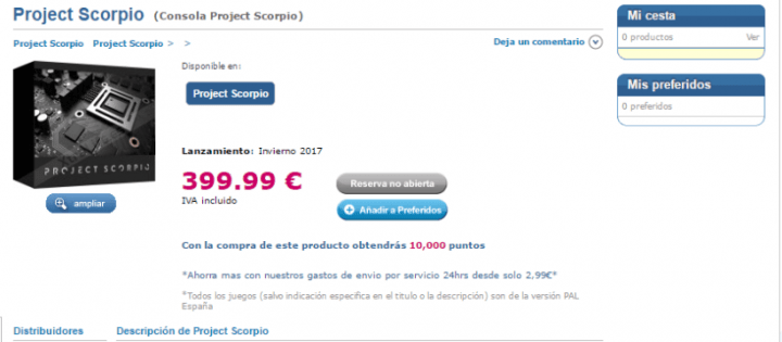 Imagen - Se filtra el posible precio de Project Scorpio