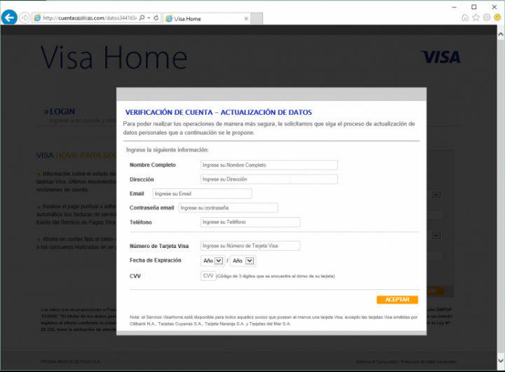 Imagen - Cuidado con el falso correo de Visa