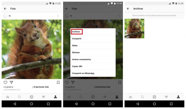 Imagen - Instagram ya permite archivar publicaciones