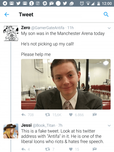 Imagen - Cuidado con los bulos en Twitter sobre el atentado de Manchester