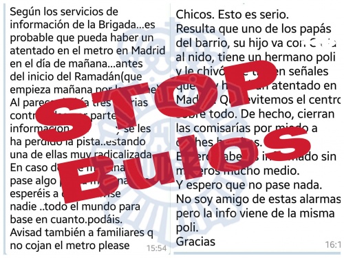 Imagen - Nuevo bulo en WhatsApp alerta de &quot;Riesgo Inminente Atentado&quot;