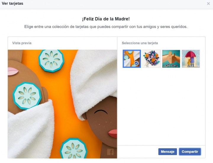 Imagen - Felicita el D&iacute;a de la Madre en Facebook con las tarjetas personalizadas