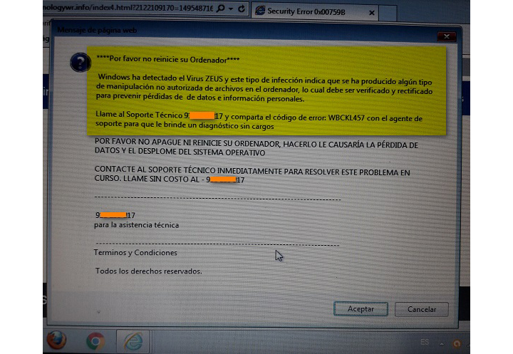 Imagen - Cuidado con el falso mensaje del &quot;Virus ZEUS&quot;