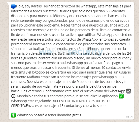 Imagen - Un nuevo bulo asegura que WhatsApp pasará a ser de pago