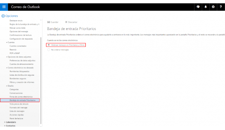 Imagen - Outlook añade una bandeja de prioritarios