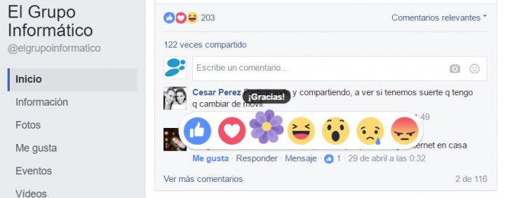 Imagen - Facebook añade una flor violeta como reacción por el Día de la Madre