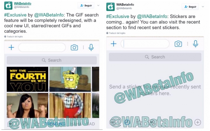 Imagen - WhatsApp tendrá stickers y mejorará la búsqueda de GIFs