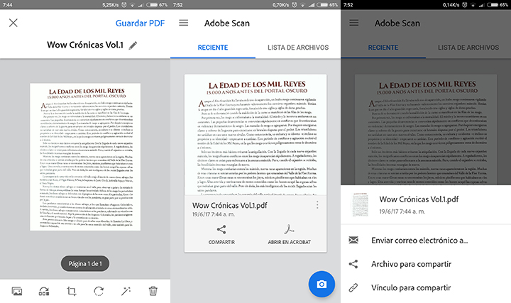 Imagen - C&oacute;mo escanear documentos con Adobe Scan