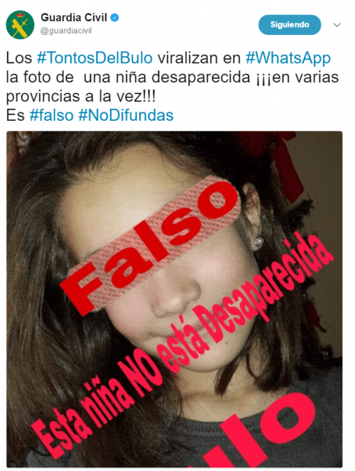 Imagen - Se viraliza en WhatsApp la foto de una niña desaparecida