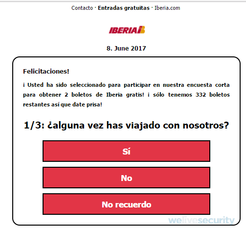 Imagen - Iberia no está regalando vuelos en Facebook: es un engaño