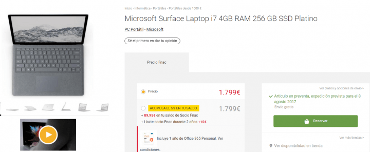 Imagen - D&oacute;nde comprar el Surface Laptop