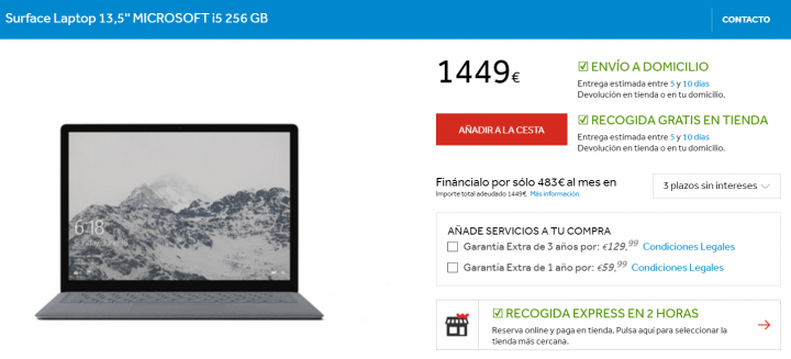Imagen - D&oacute;nde comprar el Surface Laptop