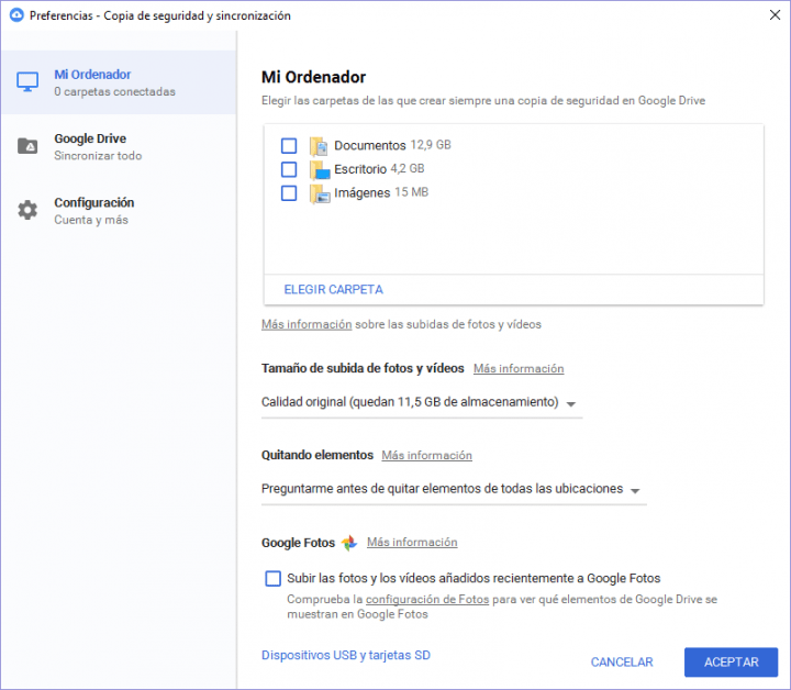 Imagen - Copia de seguridad y sincronización, la nueva app para hacer backups de tu PC en Drive