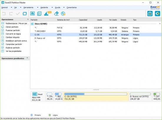 Imagen - Review: EaseUS Partition Master, una completa herramienta de particionado