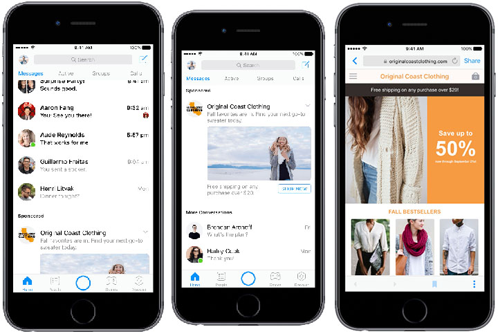 Imagen - Facebook Messenger empieza a mostrar anuncios entre tus conversaciones
