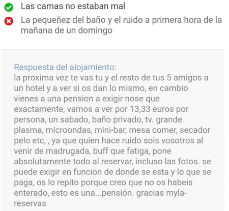 Imagen - Myla-reservas, la mujer que contesta a las cr&iacute;ticas de su pensi&oacute;n