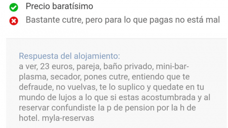 Imagen - Myla-reservas, la mujer que contesta a las cr&iacute;ticas de su pensi&oacute;n