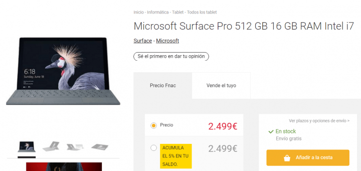 Imagen - 6 tiendas d&oacute;nde comprar la Surface Pro