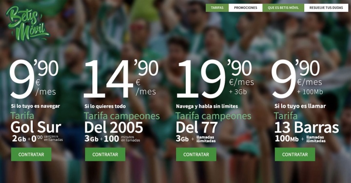 Imagen - Betis M&oacute;vil, el operador para los aficionados del club de f&uacute;tbol