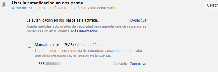 Imagen - Activa la verificación en dos pasos en Facebook