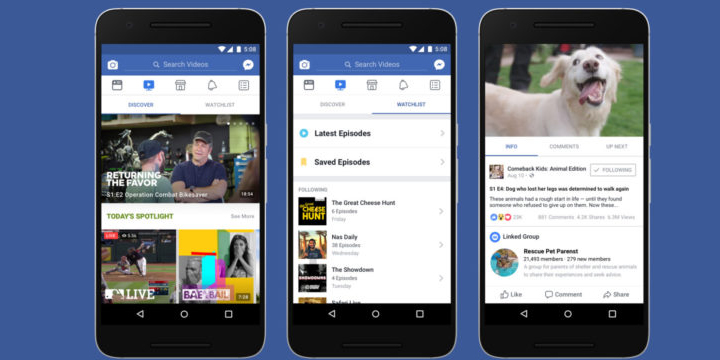 Imagen - Facebook Watch, la plataforma de vídeos para competir con YouTube
