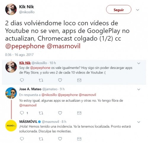 Imagen - Un fallo en MásMóvil impide actualizar o descargar apps de Google Play