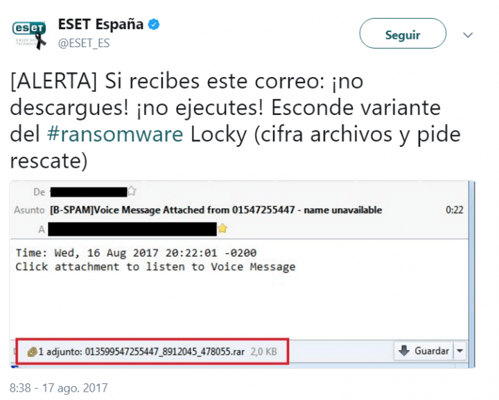 Imagen - Cuidado con abrir el correo que programa el ransomware Locky