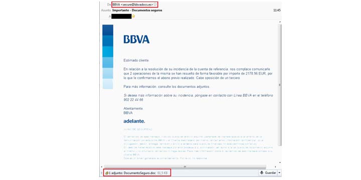 Imagen - Cuidado con los correos dirigidos a clientes de BBVA