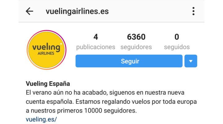 Imagen - Cuidado con los vuelos que &quot;regala&quot; Vueling en Instagram