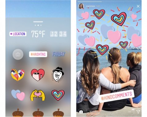 Imagen - Instagram añade stickers de corazones por la iniciativa &quot;Kind Comments&quot;