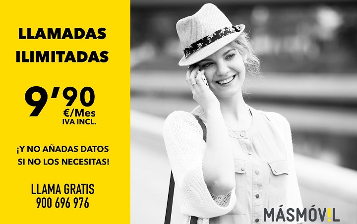 Imagen - M&aacute;sM&oacute;vil ofrece llamadas ilimitadas por 9,90 euros al mes