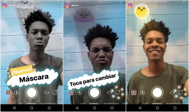 Imagen - Instagram añade nuevas máscaras del tiempo meteorológico