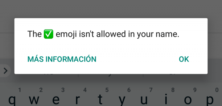 Imagen - WhatsApp impide usar ciertos emojis en los nombres