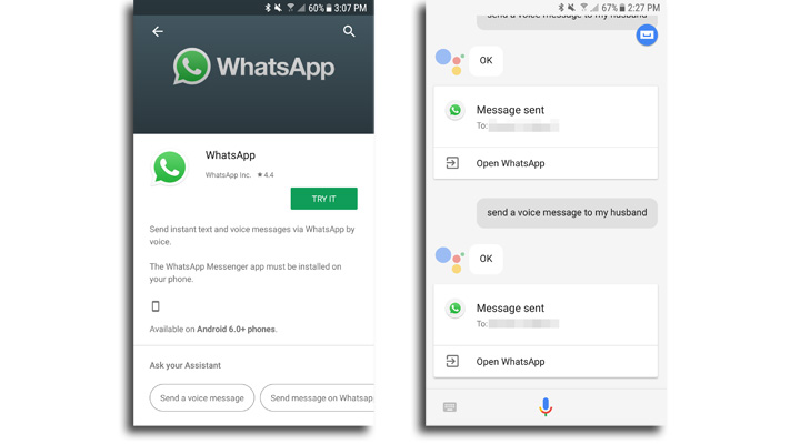 Imagen - WhatsApp ya permite enviar notas de voz mediante Google Assistant