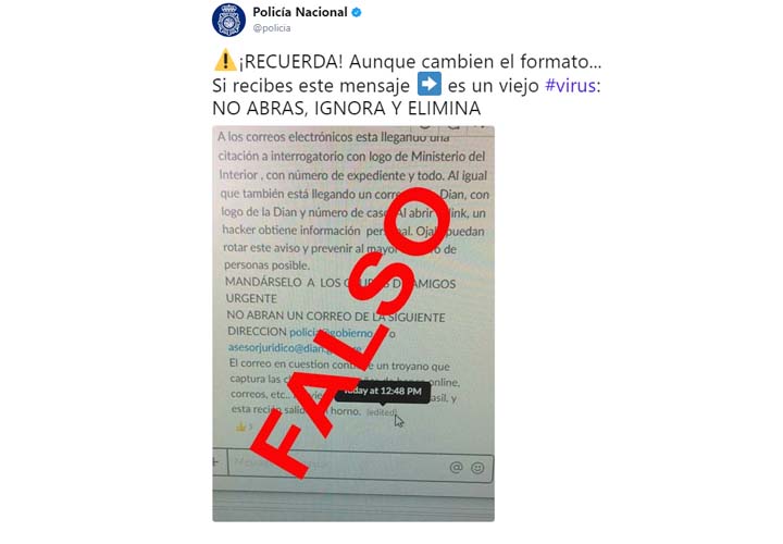 Imagen - Cuidado con el bulo de la citación a un interrogatorio del Ministerio del Interior