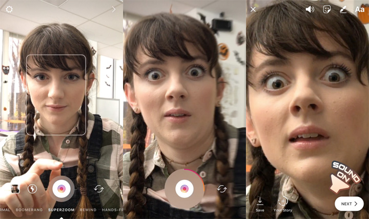 Imagen - Instagram añade el efecto &quot;Superzoom&quot; a los vídeos