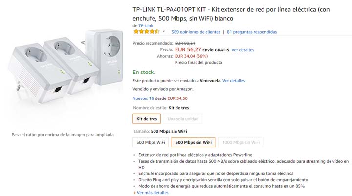 Imagen - Oferta: TP-Link TL-PA4010PT, un kit de 3 PLC por 56 euros